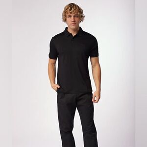 Calvin Klein Polo Shirt Modern Fit Smooth Touch Short Sleeve Men’s Large Black